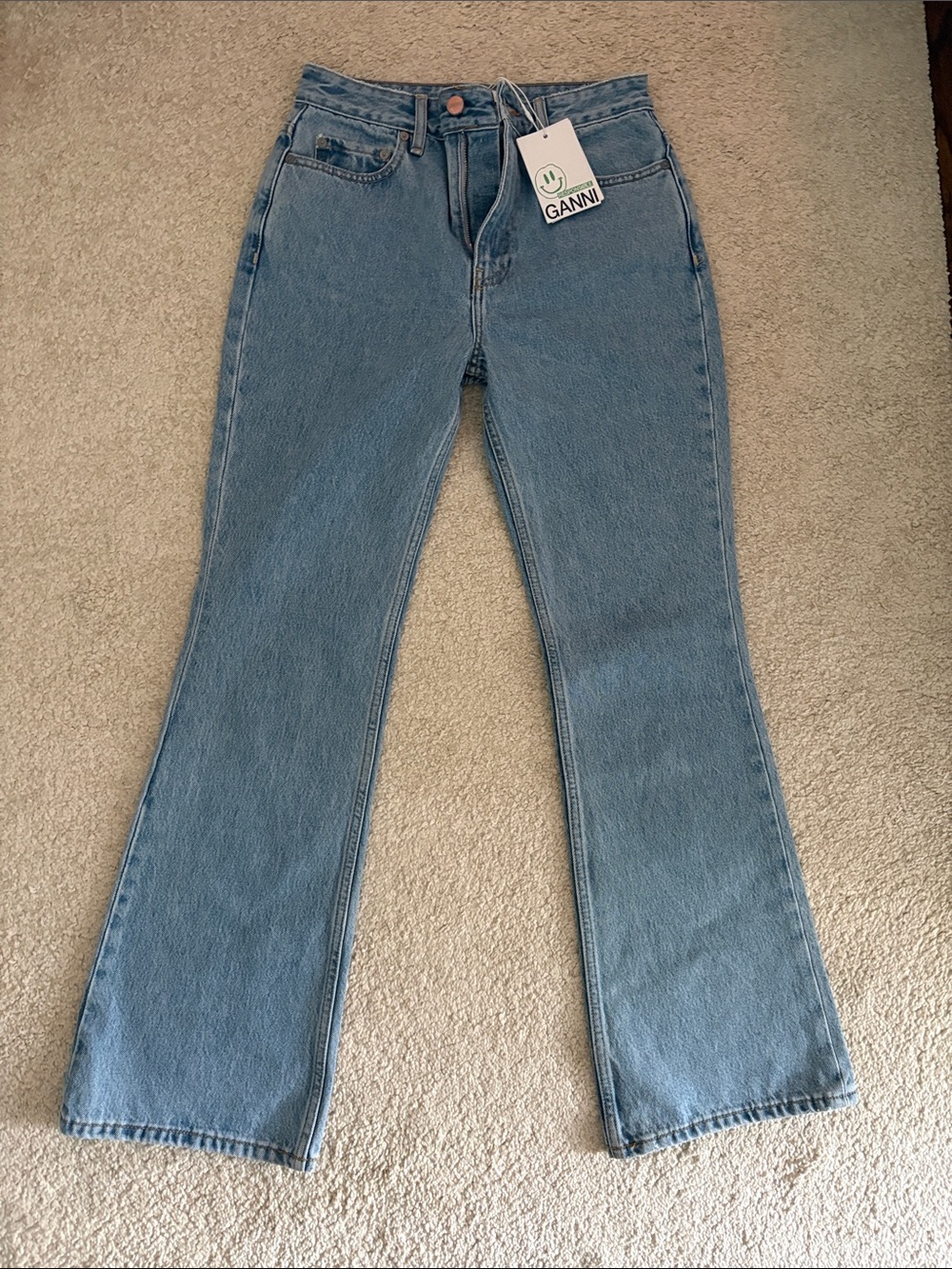 Ganni Light Blue Flare Jeans
